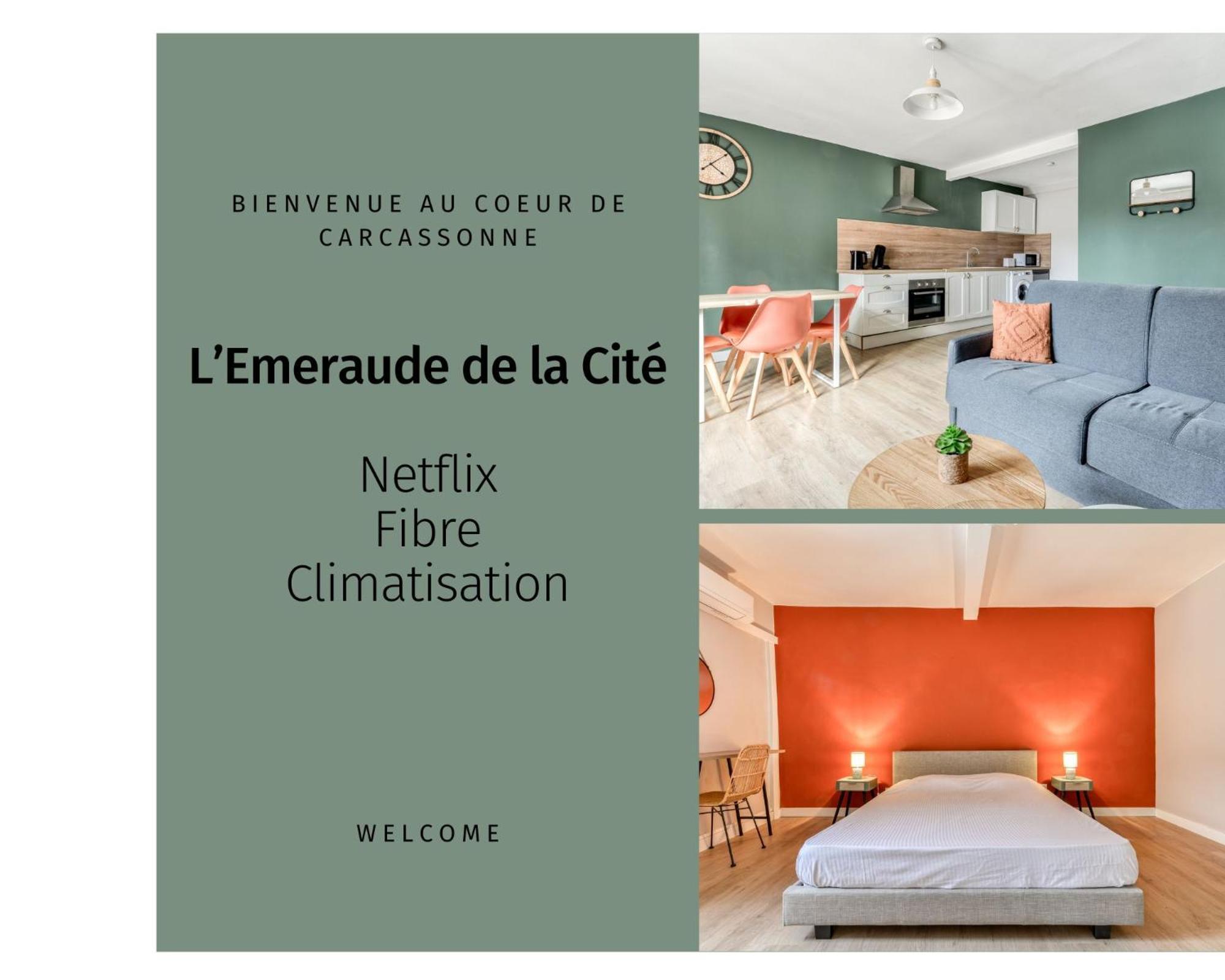 L'Emeraude De La Cite - Netflix - Fibre - Proche Cite - Clim การ์กาซอน ภายนอก รูปภาพ